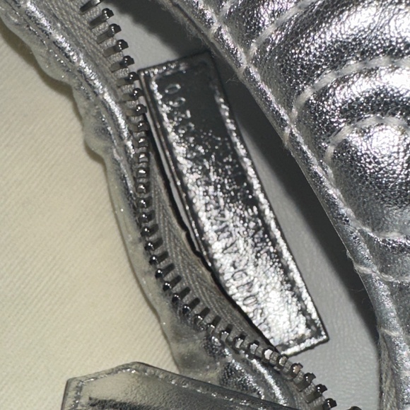 Fendi by Marc Jacobs Nano Fendigraphy Silver-Colored Nappa Leather, Like New! - Picture 4 of 5